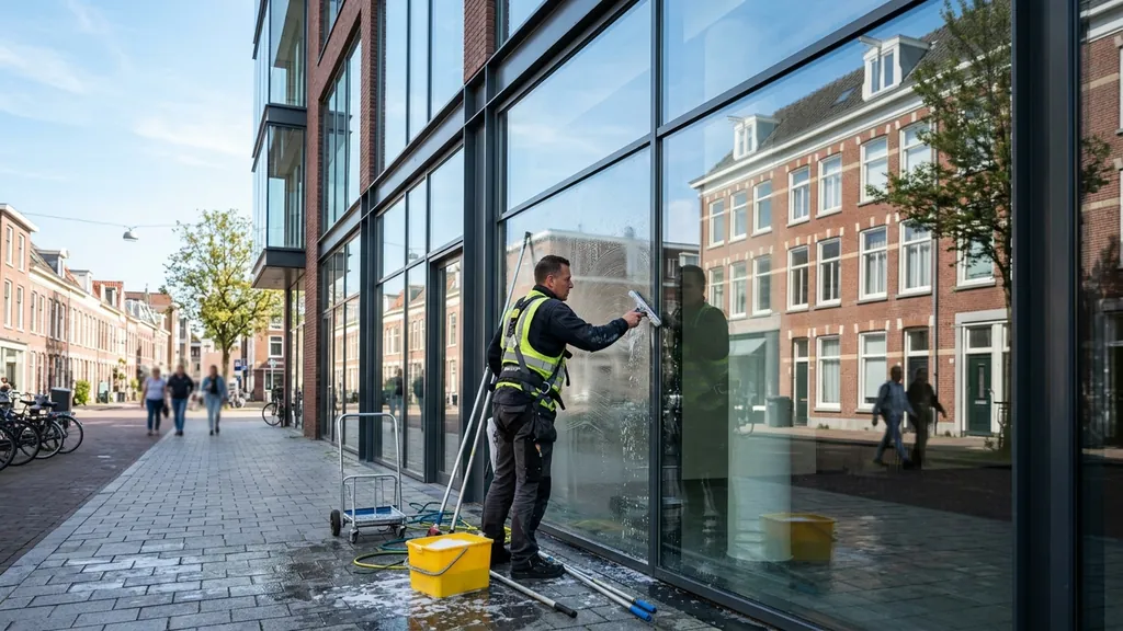 Glazenwasser Dordrecht: Heldere ramen binnen en buiten, eenmalig of op een vast schema voor bedrijven en VvE's